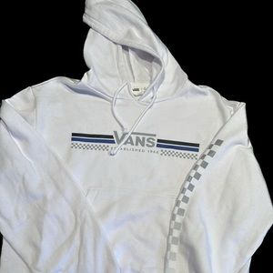 Vans white cropped hoodie women’s size Medium